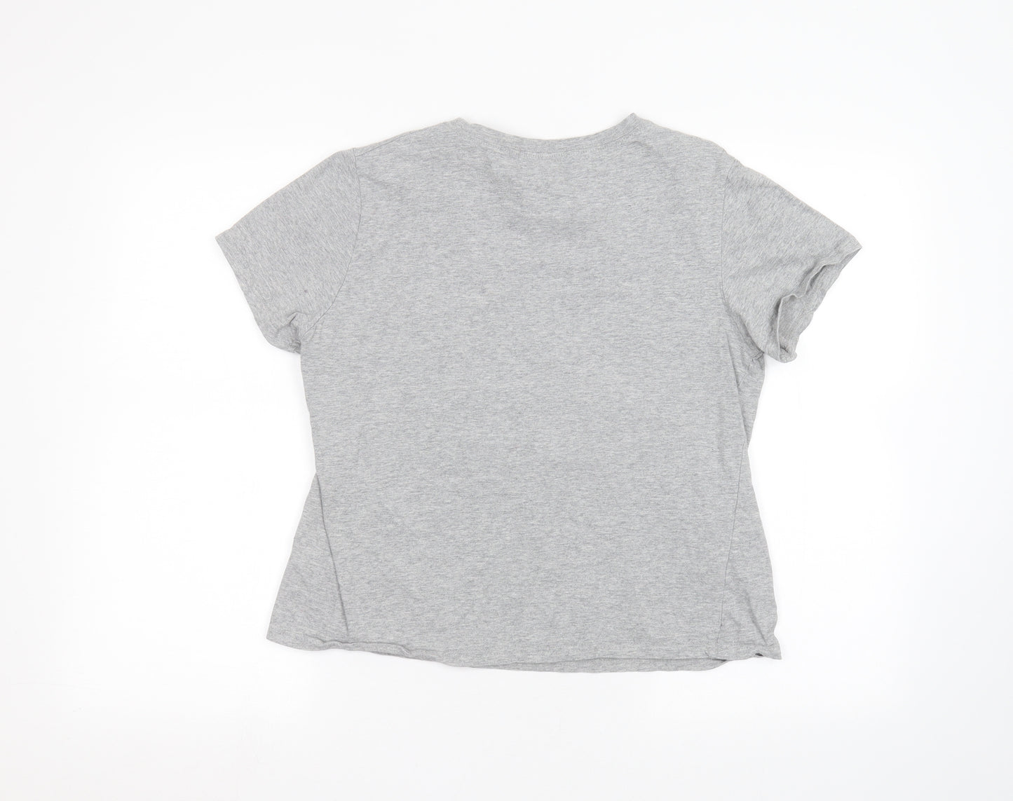 Fancyqube Womens Grey   Basic T-Shirt Size L