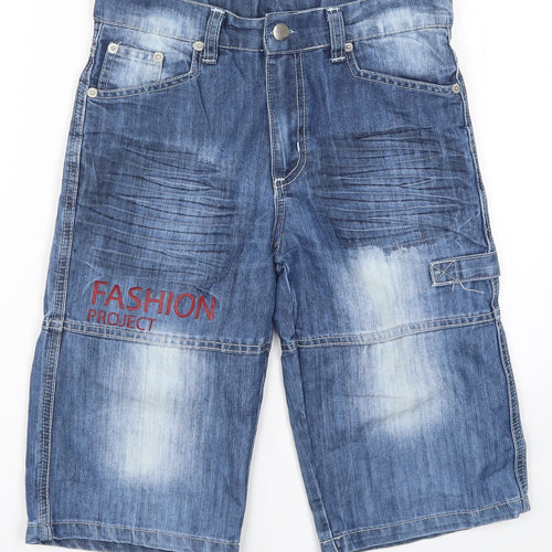 Marions Boys Blue  Denim Cropped Jeans Size 12 Years - Fashion Project