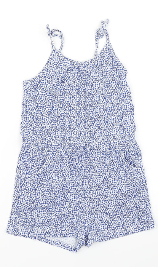 H&M Girls Blue   Playsuit One-Piece Size 5-6 Years