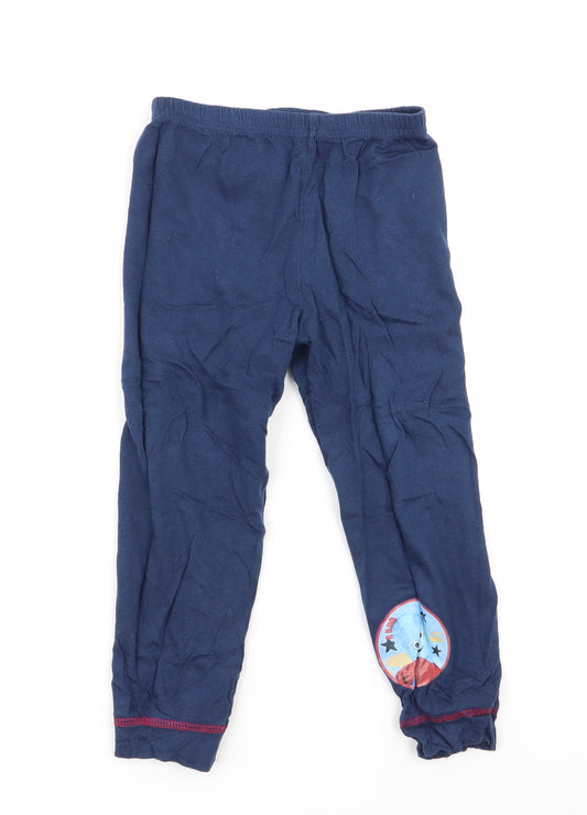 Preworn Boys Blue Solid   Pyjama Pants Size 2-3 Years