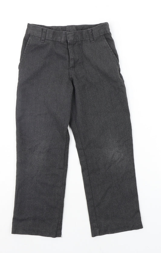 George Boys Grey   Chino Trousers Size 5-6 Years - SCHOOL