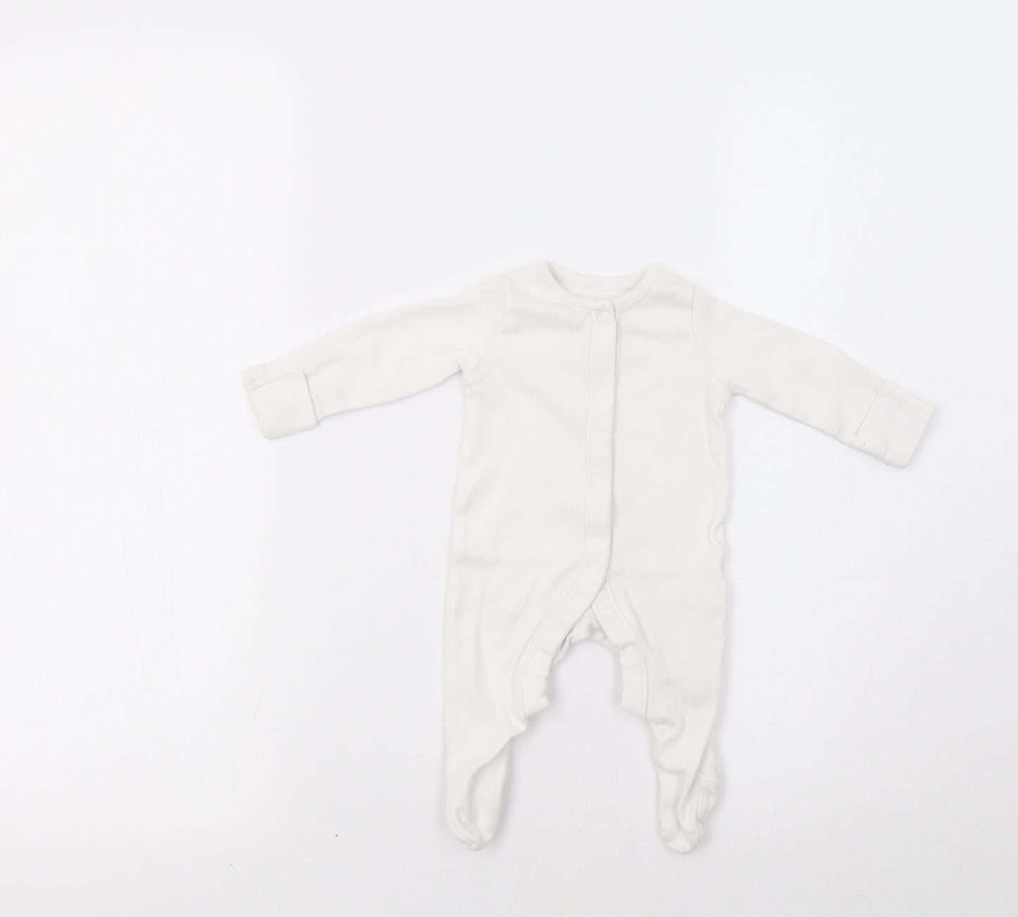 F&F Baby White   Babygrow One-Piece Size 0-3 Months