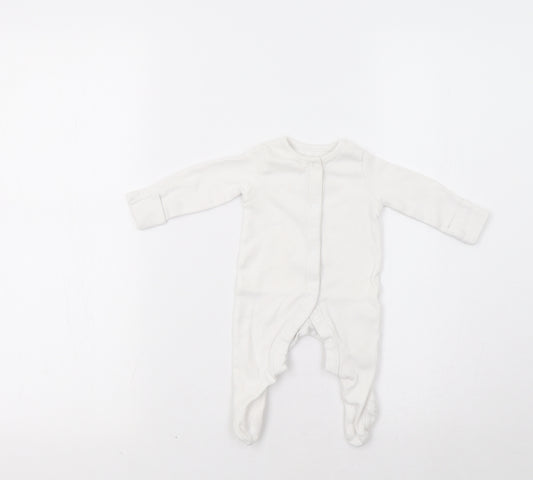 F&F Baby White   Babygrow One-Piece Size 0-3 Months