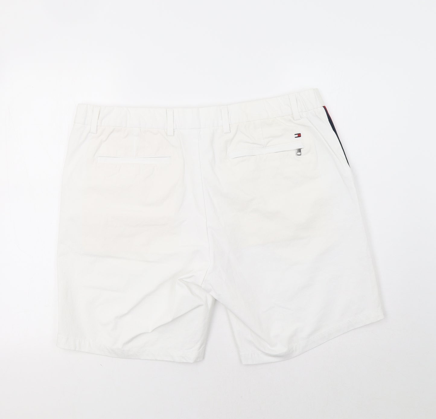 Tommy Hilfiger Mens White Striped  Chino Shorts Size 40