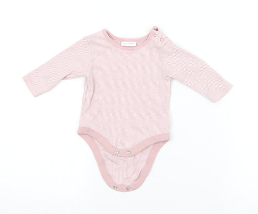 NEXT Baby Pink Striped  Babygrow One-Piece Size 0-3 Months