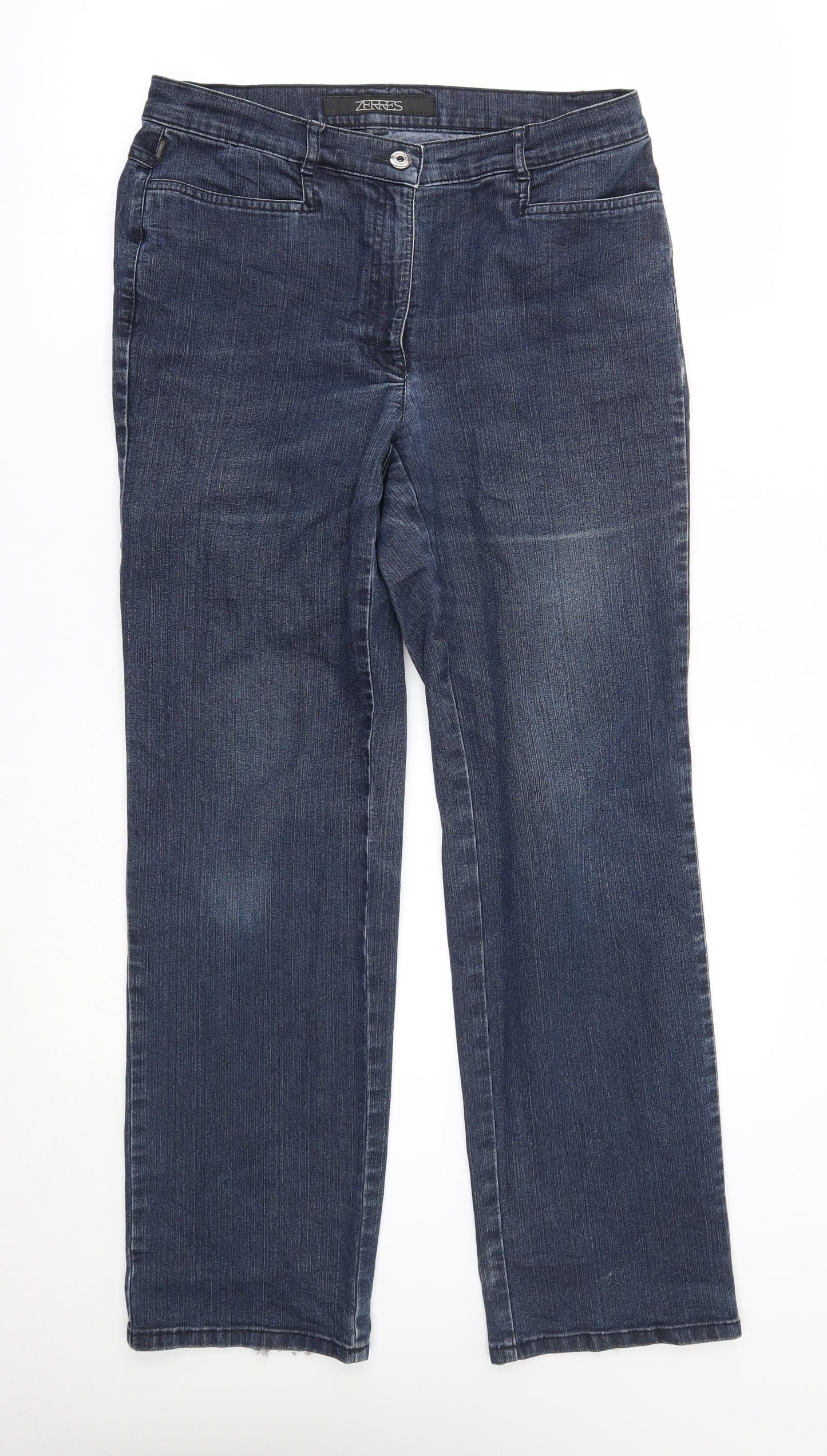 ZERRES Womens Blue   Straight Jeans Size 12 L28 in