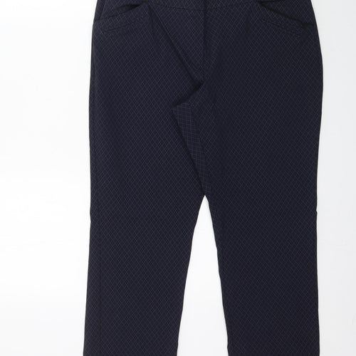 Reitmans Womens Blue Argyle/Diamond  Trousers  Size 18 L26 in