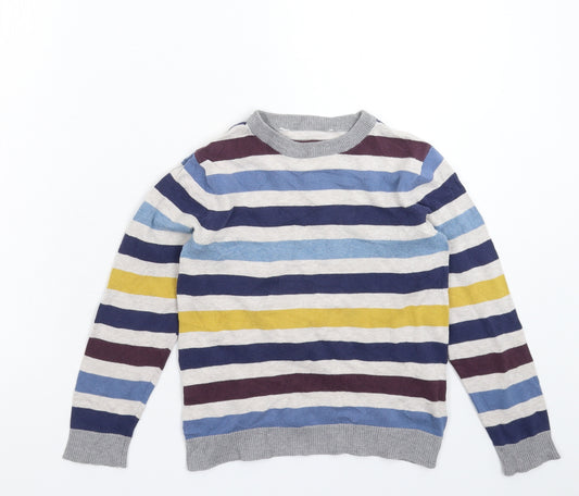H&M Boys Multicoloured Striped Knit Pullover Jumper Size S