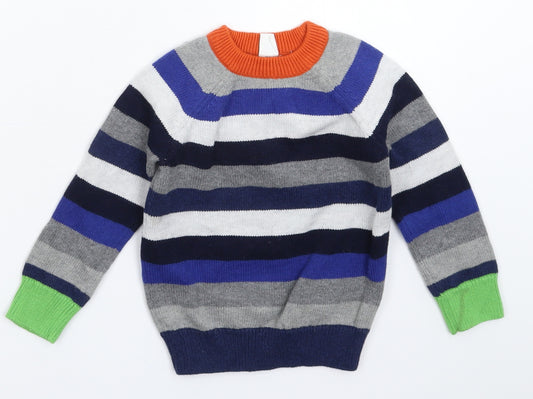 Gap Boys Multicoloured Striped Knit Pullover Jumper Size 3 Years