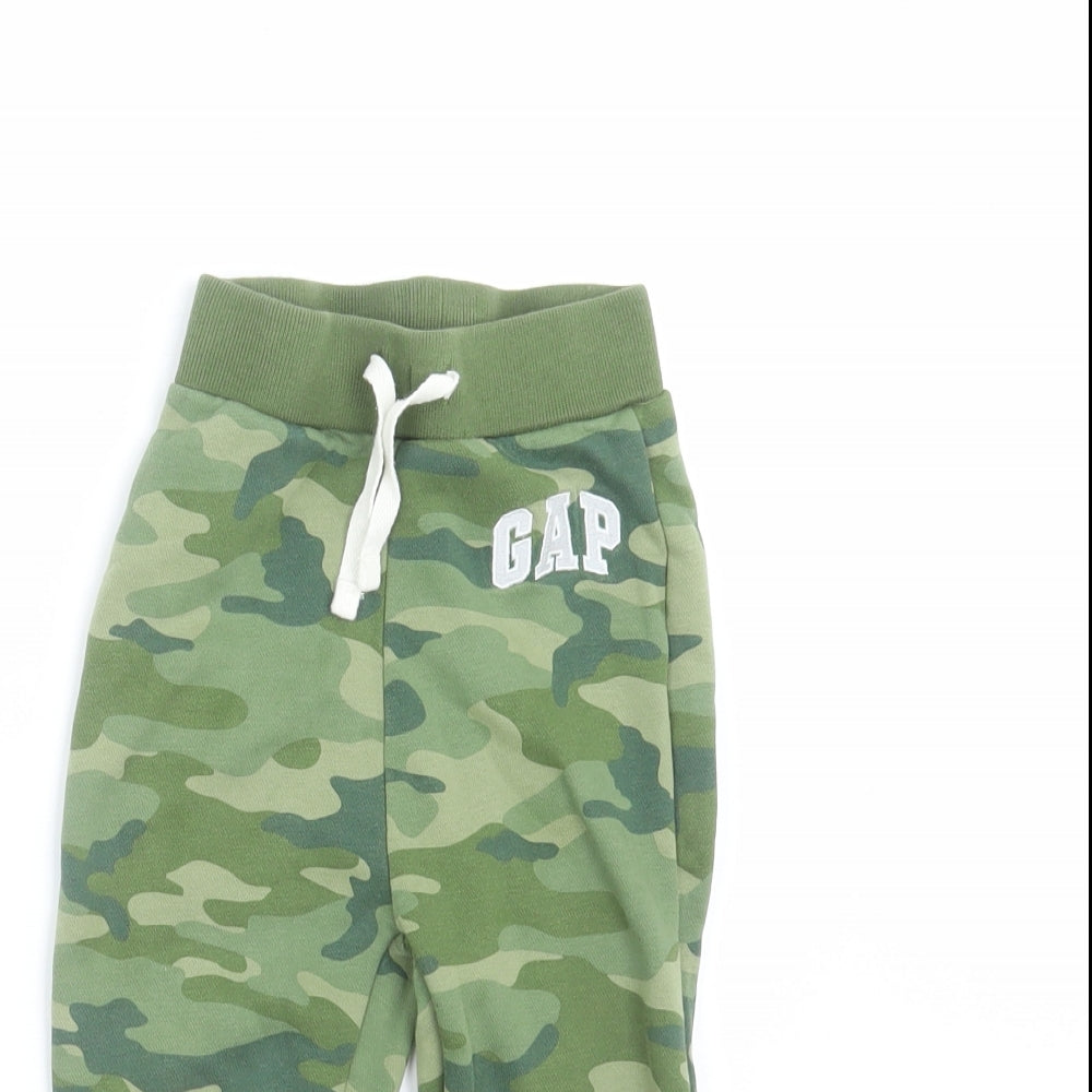 Gap Boys Green Camouflage  Jogger Trousers Size 2 Years