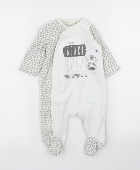 TU Baby Grey Geometric  Babygrow One-Piece Size 0-3 Months