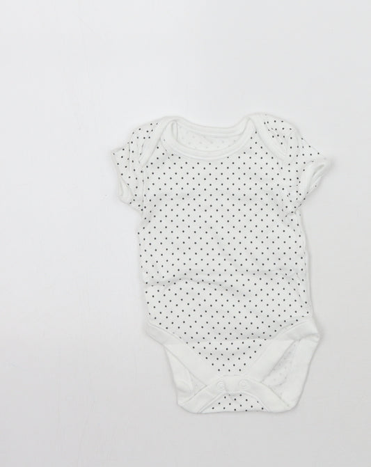 George Baby White Geometric  Babygrow One-Piece Size 0-3 Months