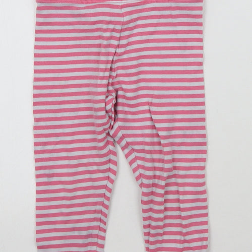 F&F Girls Pink Striped  Top Pyjama Set Size 3-4 Years