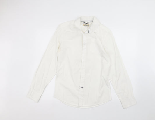 alcott&co Mens White    Dress Shirt Size S