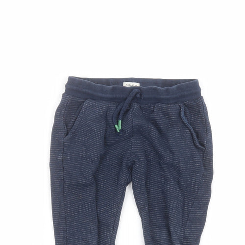 F&F Boys Blue Striped  Sweatpants Trousers Size 3-4 Years