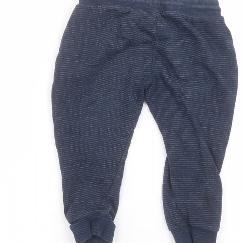 F&F Boys Blue Striped  Sweatpants Trousers Size 3-4 Years
