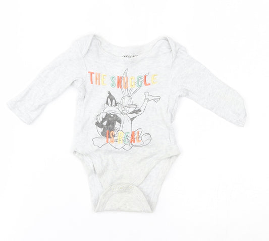 Looney Toons Baby Grey   Babygrow One-Piece Size 0-3 Months  - the snuggle is real