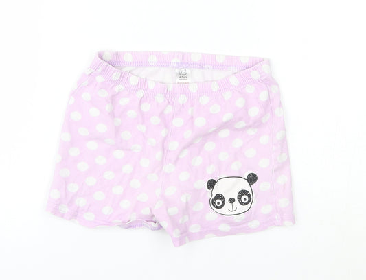 TU Girls Pink Polka Dot   Sleep Shorts Size 4-5 Years  - panda