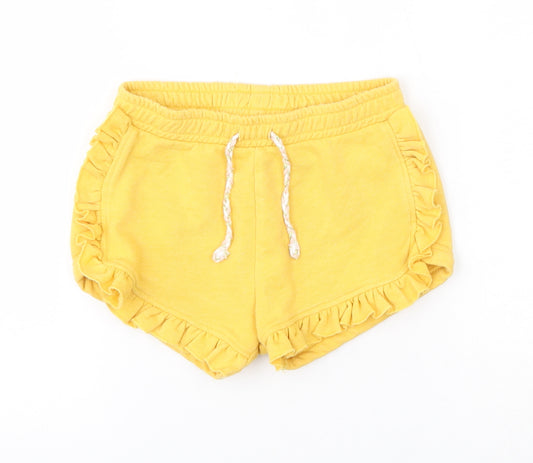 Matalan Girls Yellow   Sweat Shorts Size 5 Years