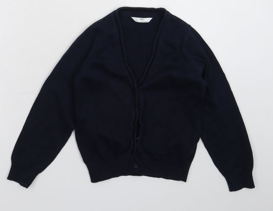 Marks and Spencer Boys Blue  Knit Cardigan Jumper Size 7-8 Years