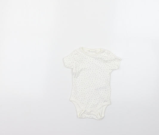 NEXT Baby White Polka Dot  Babygrow One-Piece Size 0-3 Months