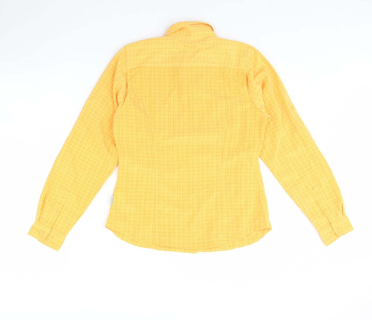 Columbia  Mens Yellow Check   Dress Shirt Size S