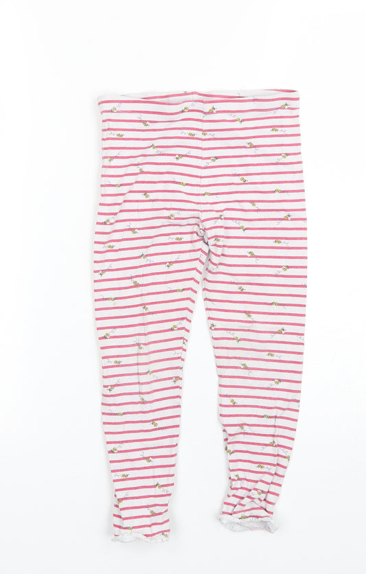 Mothercare Girls Red Striped  Cami Pyjama Pants Size 5-6 Years