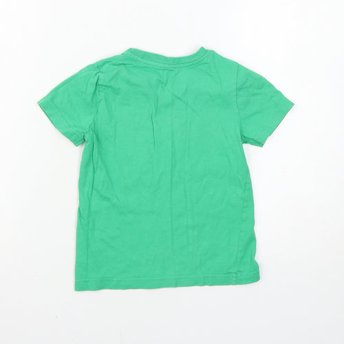 F&F Boys Green Solid   Pyjama Top Size 4-5 Years