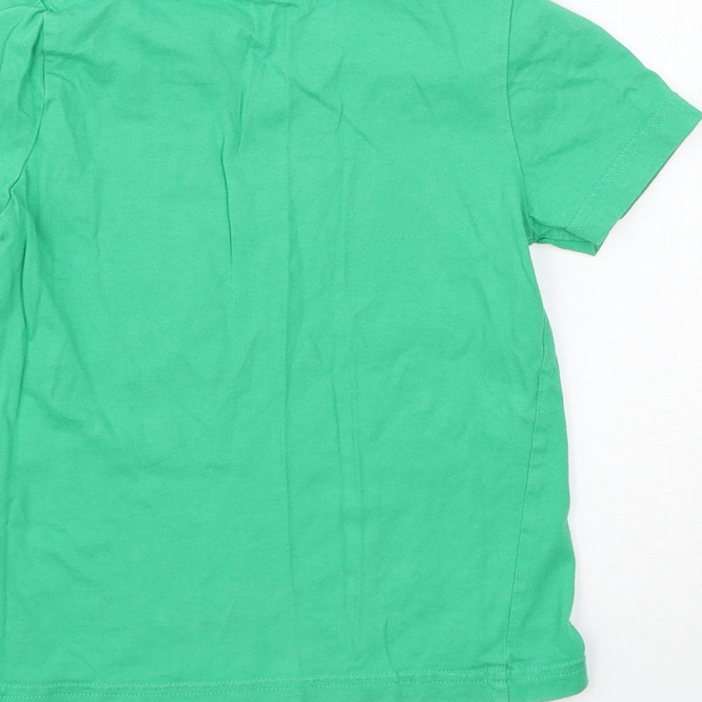 F&F Boys Green Solid   Pyjama Top Size 4-5 Years