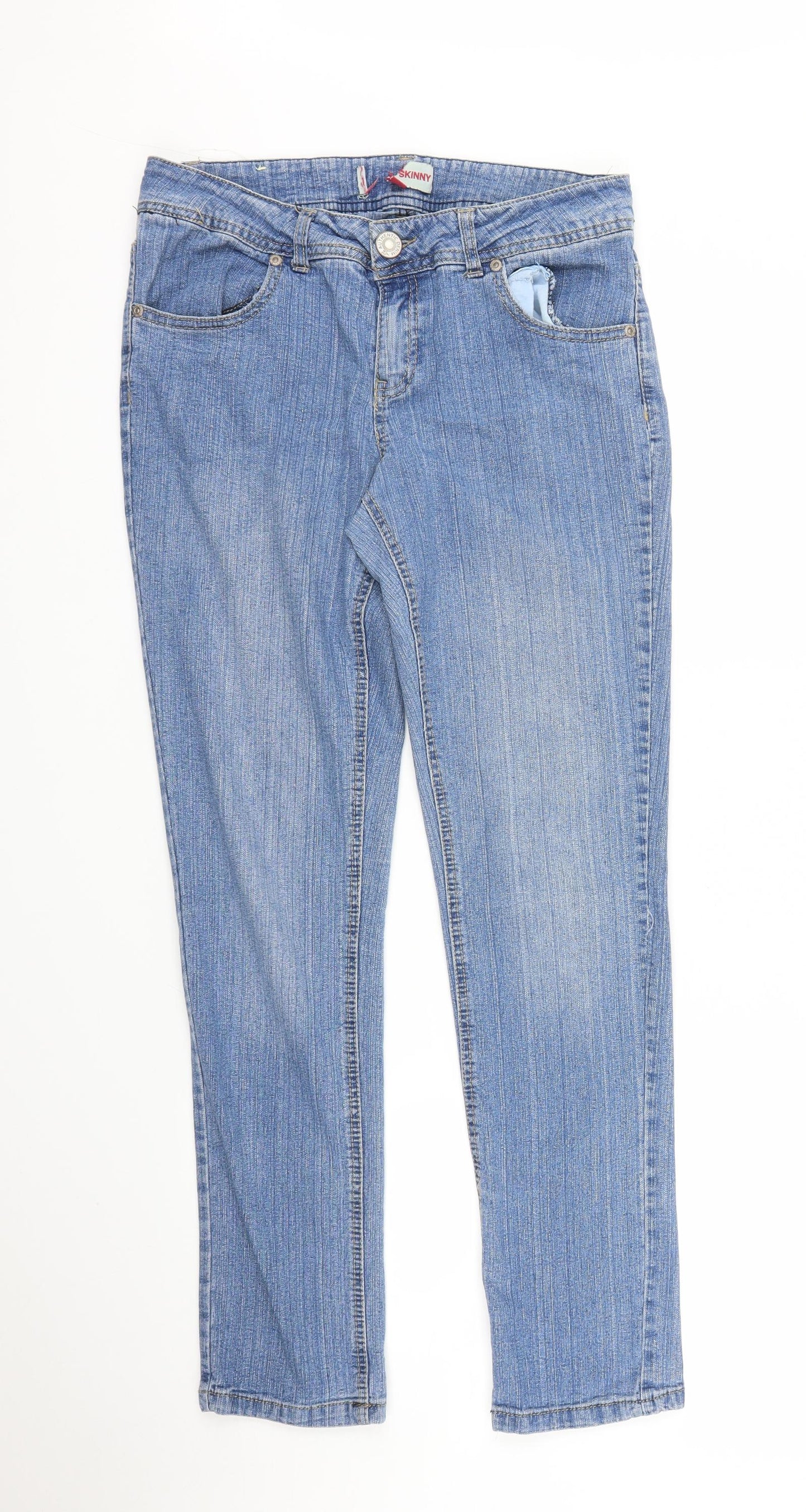 Denim 24/7 Womens Blue  Denim Skinny Jeans Size 10 L27 in