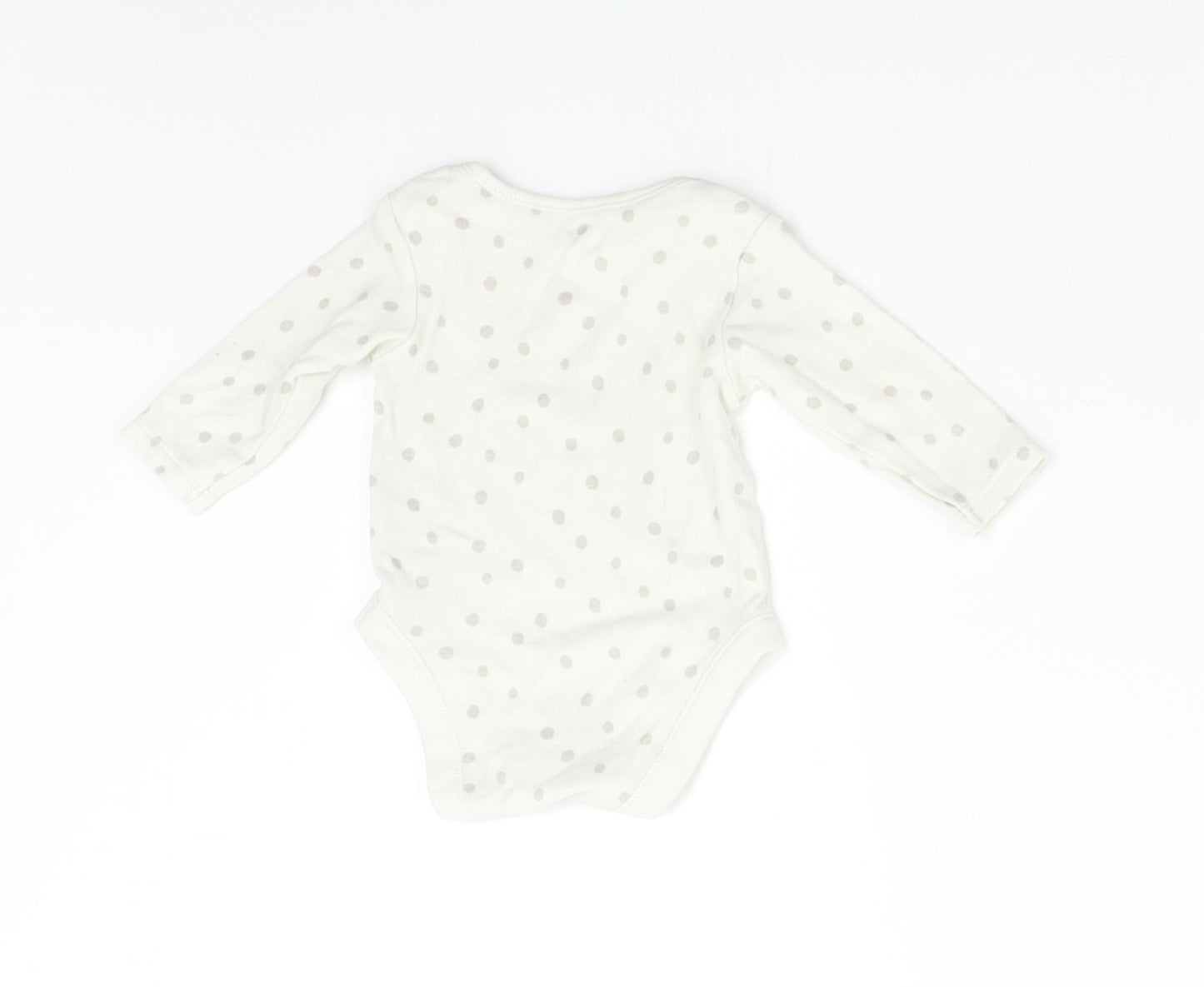 George Baby Ivory Polka Dot  Babygrow One-Piece Size 0-3 Months