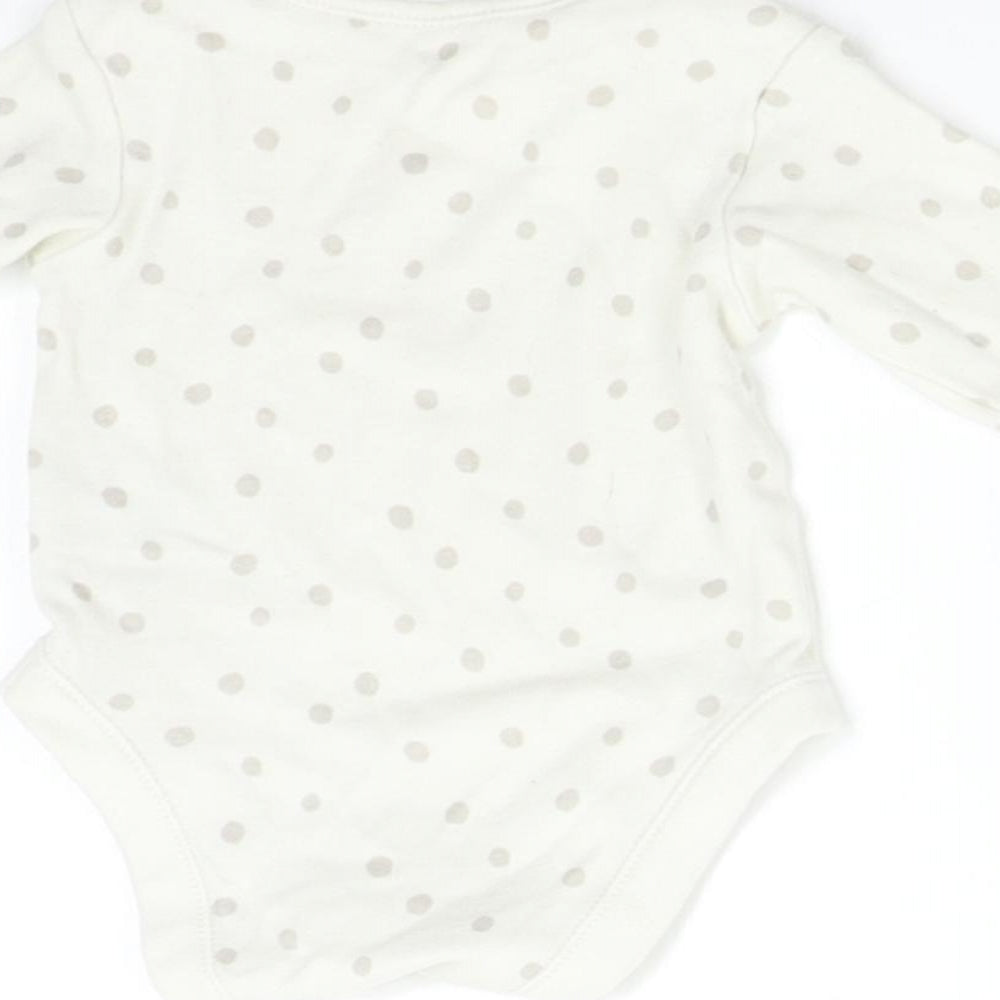 George Baby Ivory Polka Dot  Babygrow One-Piece Size 0-3 Months