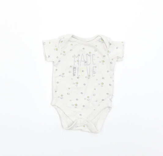 George Baby Grey   Babygrow One-Piece Size 0-3 Months  - Stars Made with Love