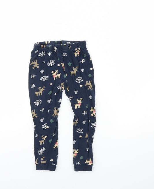 Lulipu Girls Blue Spotted  Cami Pyjama Pants Size 2 Years  - Christmas