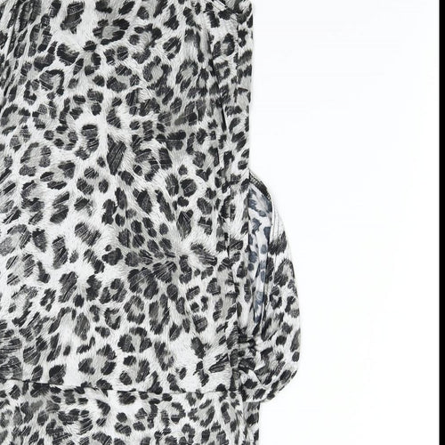 Evita Womens Grey Animal Print  Tunic Tank Size 10
