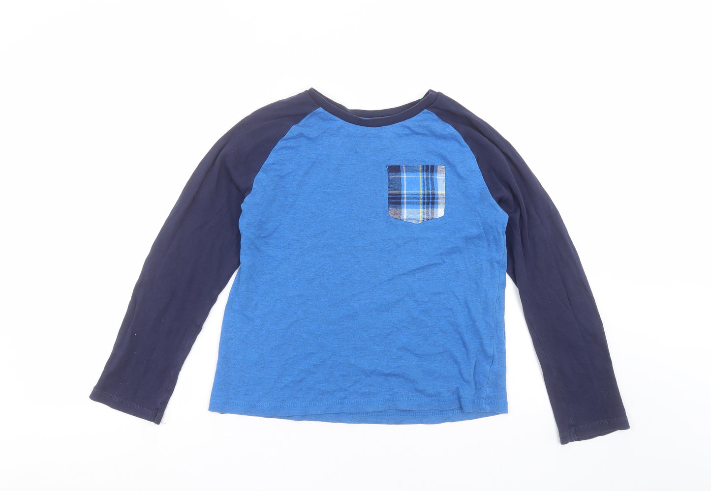 George Boys Blue Solid   Pyjama Top Size 11-12 Years