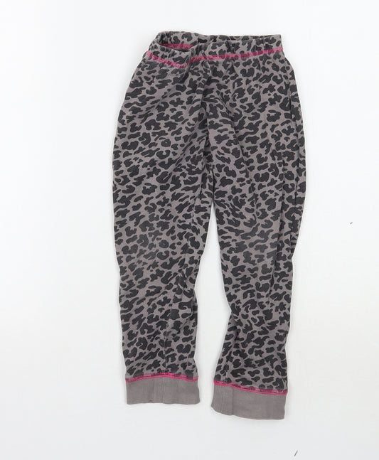 Lily & dan Girls Grey Animal Print   Pyjama Pants Size 5-6 Years