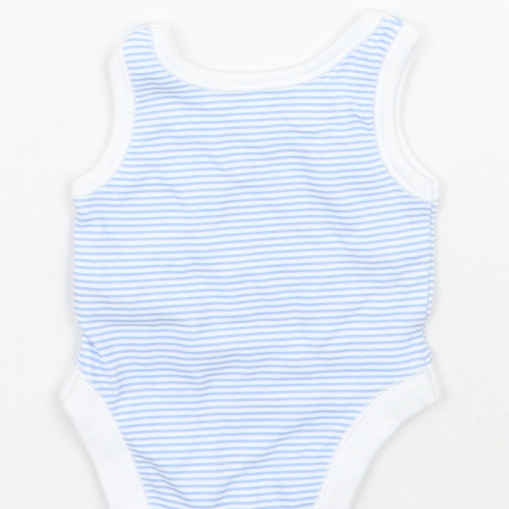 Nutmeg Baby White Striped  Babygrow One-Piece Size Newborn  - Tiny baby