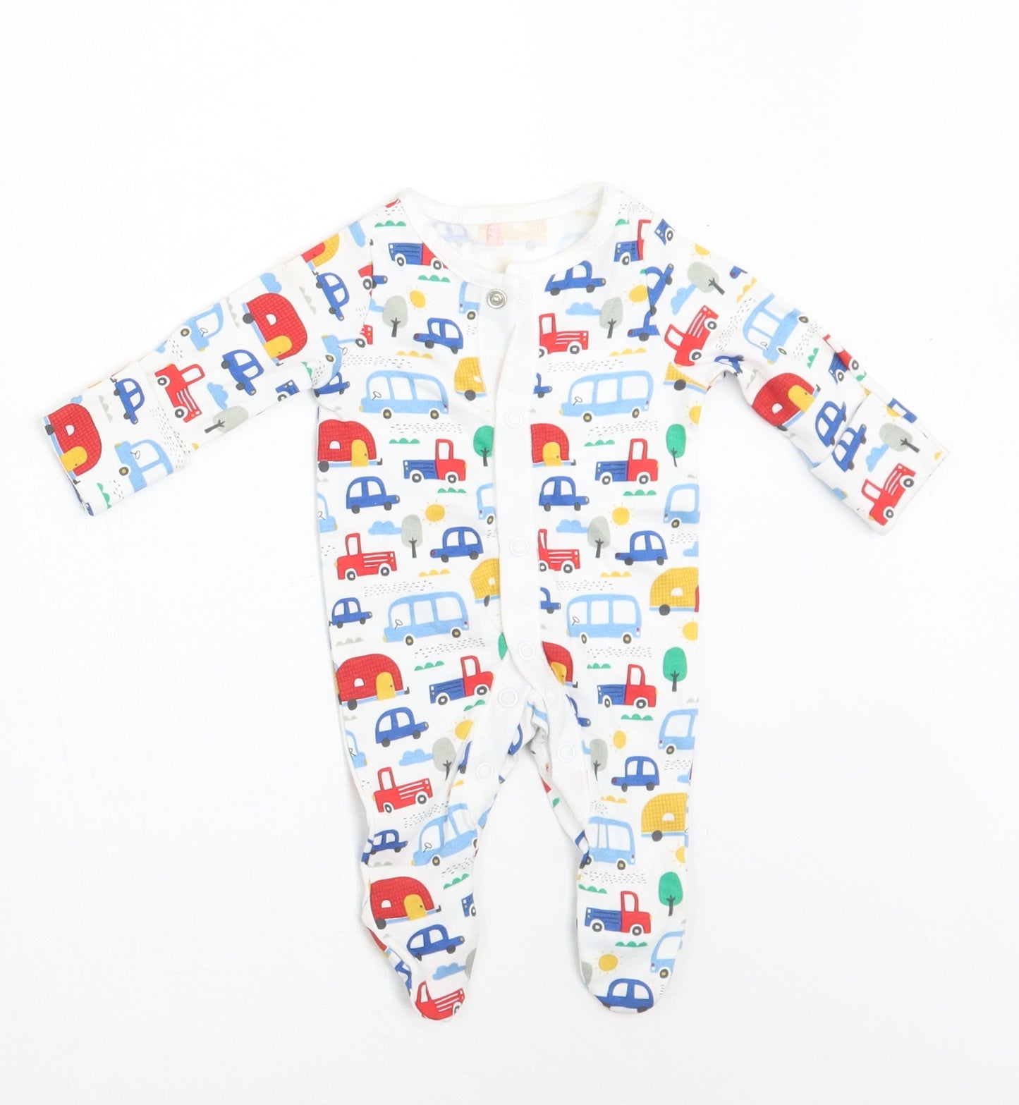 F&F Baby White Geometric  Babygrow One-Piece Size Newborn  - Tiny baby