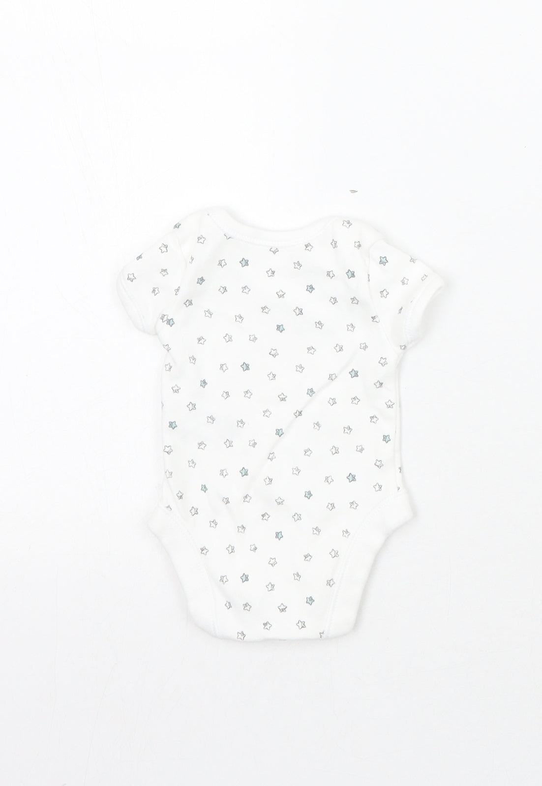 George Baby White Geometric  Babygrow One-Piece Size Newborn  - Tiny baby