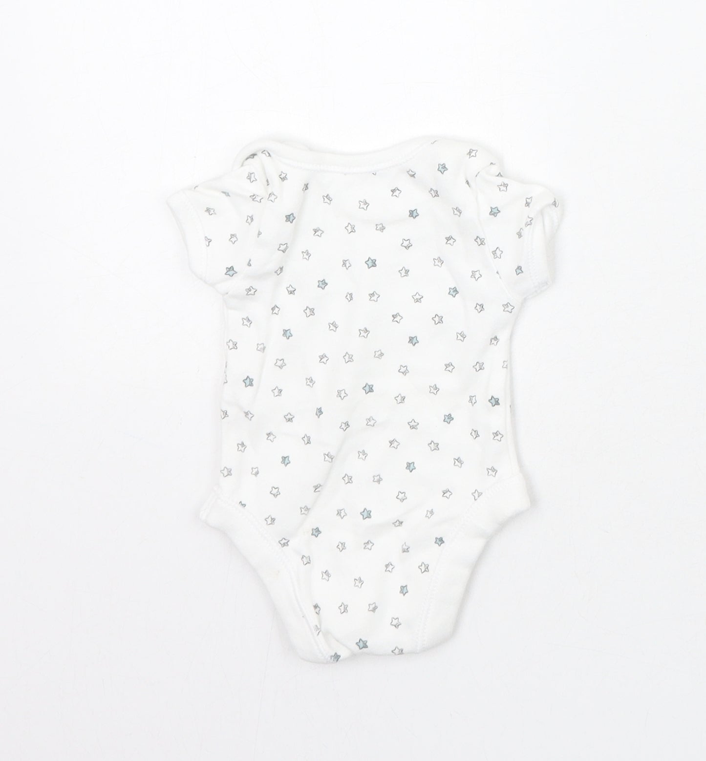 George Baby White Geometric  Babygrow One-Piece Size Newborn  - Tiny baby