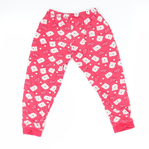 George Boys Red Geometric   Pyjama Pants Size 6-7 Years  - Santa Print