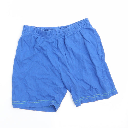 Florence and Fred Boys Blue Solid   Sleep Shorts Size 4-5 Years