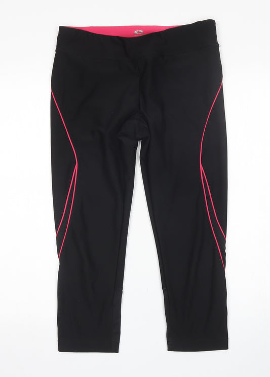 Athletic Works Womens Black   Pedal Pusher Leggings Size M L21 in