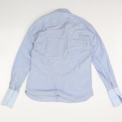 Jasper Conran Mens Blue Striped   Dress Shirt Size M