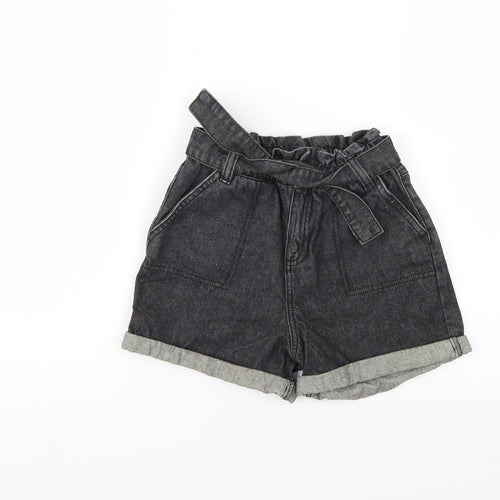TU Girls Black   Cut-Off Shorts Size 10 Years