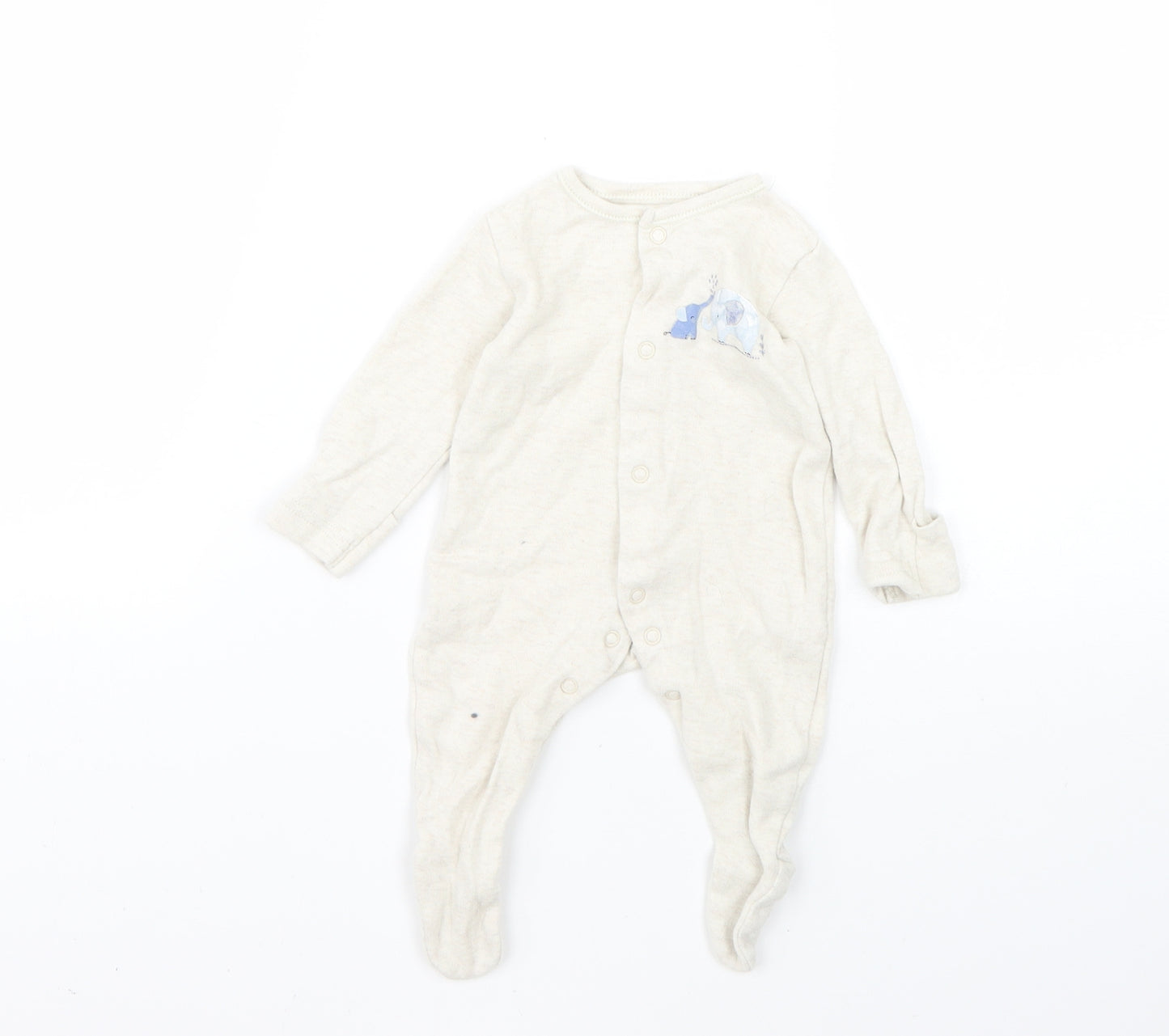 George Baby Beige Geometric  Babygrow One-Piece Size 0-3 Months