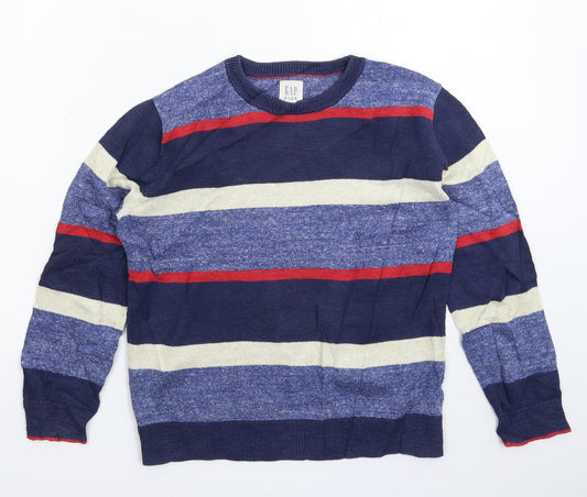 Gap Boys Multicoloured Striped Knit Pullover Jumper Size L