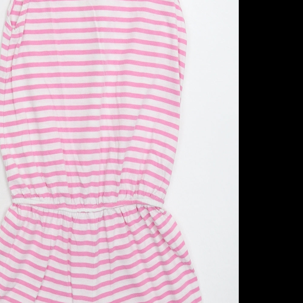 TU Girls Pink Striped  Jumpsuit One-Piece Size 12 Years