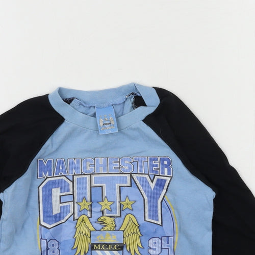 Manchester City FC Boys Blue  Jersey Basic T-Shirt Size 4-5 Years